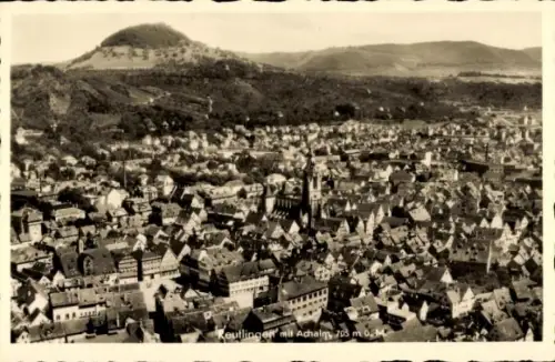 Ak Reutlingen in Württemberg, Luftaufnahme, Stadtansicht, Achalm,  Architektur