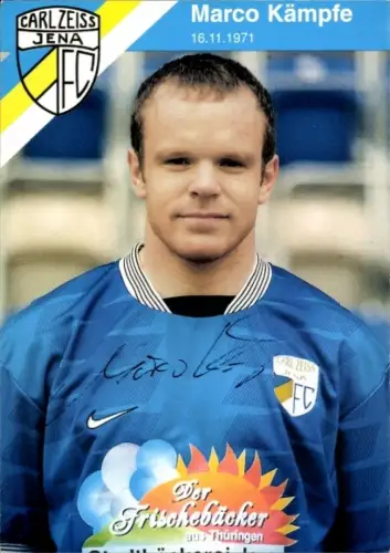 Autogrammkarte Fußballer Marco Kämpfe, FC Carl Zeiss Jena, Autogramm