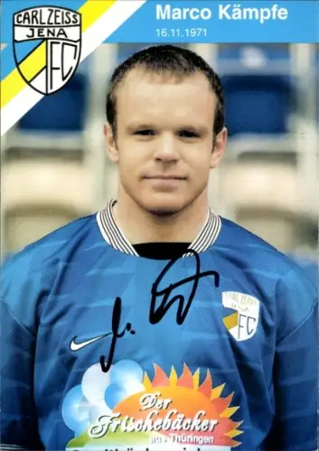 Autogrammkarte Fußballer Marco Kämpfe, FC Carl Zeiss Jena, Autogramm