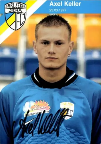 Autogrammkarte Fußballer Axel Keller, FC Carl Zeiss Jena, Autogramm