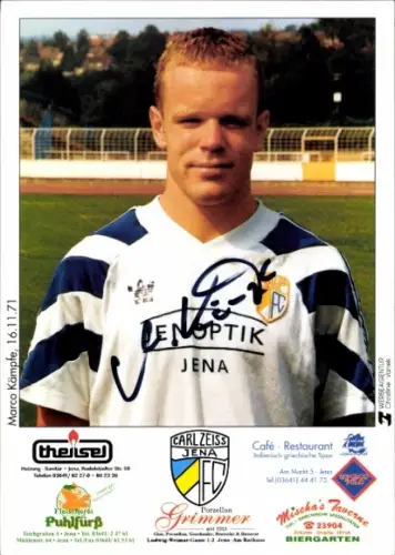 Autogrammkarte Fußballer Marco Kämpfe, FC Carl Zeiss Jena, Autogramm