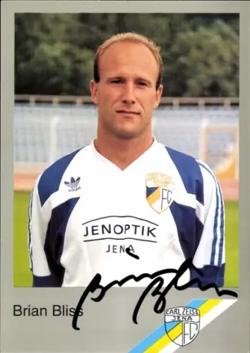 Autogrammkarte Fußballer Brian Bliss, FC Carl Zeiss Jena, Autogramm