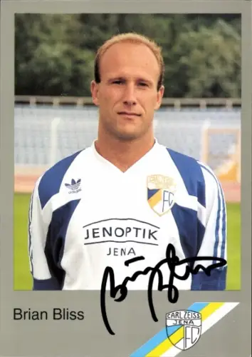Autogrammkarte Fußballer Brian Bliss, FC Carl Zeiss Jena, Autogramm