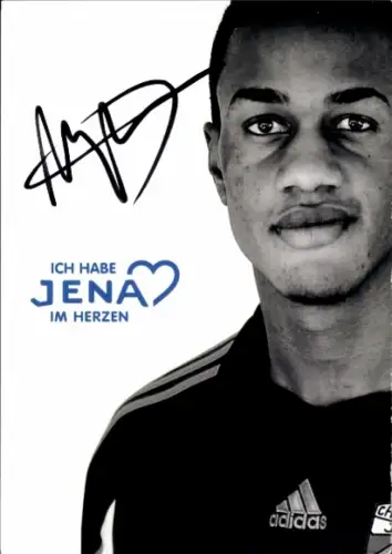 Autogrammkarte Fußballer Exaucé Mayombo, FC Carl Zeiss Jena, Autogramm