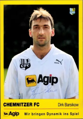 Autogrammkarte Fußballer Dirk Barsikow, Chemnitzer FC, Autogramm