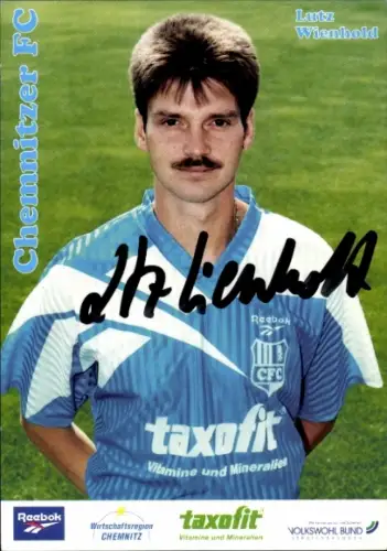 Autogrammkarte Fußballer Lutz Wienhold, Chemnitzer FC, Autogramm