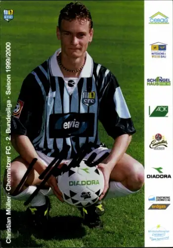 Autogrammkarte Fußballer Christian Müller, Chemnitzer FC, Autogramm