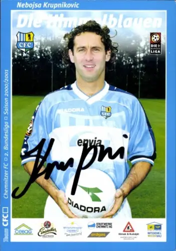 Autogrammkarte Fußballer Nebojsa Krupnikovic, Chemnitzer FC, Autogramm