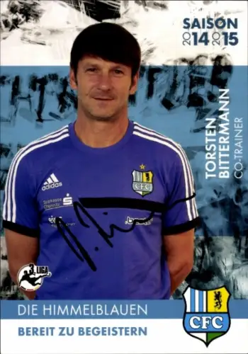 Autogrammkarte Co Trainer Torsten Bittermann, Chemnitzer FC, Autogramm