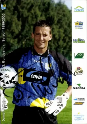 Autogrammkarte Fußballer Daniel Fröhlich, Chemnitzer FC, Autogramm