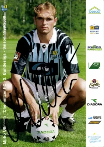 Autogrammkarte Fußballer Mirko Ullmann, Chemnitzer FC, Autogramm