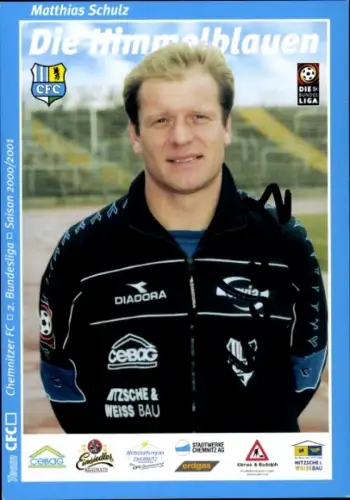 Autogrammkarte Fußballer Matthias Schulz, Chemnitzer FC, Autogramm