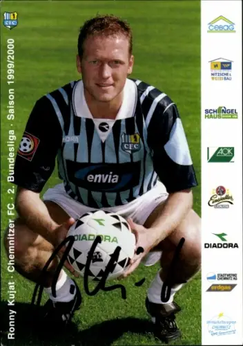 Autogrammkarte Fußballer Ronny Kujat, Chemnitzer FC, Autogramm