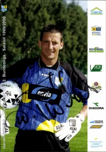 Autogrammkarte Fußballer Daniel Fröhlich, Chemnitzer FC, Autogramm
