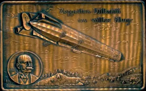 Metall Ak Zeppelins Luftschiff, Graf von Zeppelin