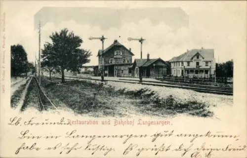 Ak Langenargen am Bodensee, Restauration, Bahnhof