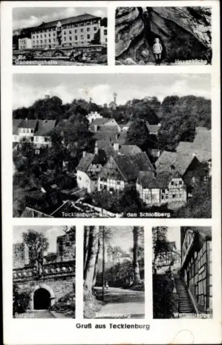 Ak Tecklenburg in Westfalen, Stadt, Hexenküche, Genesungsheim, Burgtor, Treppe