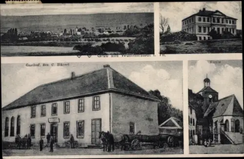 Ak Wohlmirstedt Kaiserpfalz im Burgenlandkreis, Gesamtansicht, Kirche