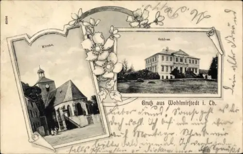 Ak Wohlmirstedt Kaiserpfalz im Burgenlandkreis, Schloss, Kirche