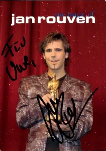 Ak Schauspieler Jan Rouven, Portrait, Autogramm, Illusionist des Jahres, Merlin Awards