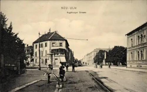 Ak Neu Ulm in Schwaben, Augsburger Straße