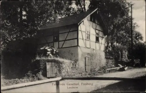 Ak Freiberg in Sachsen, Fahrende Gesellen, Landheim