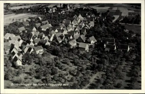 Ak Bildechingen Horb am Neckar, Luftaufnahme von  Häuser, Wälder, 1940, Gasthaus z. Adler
