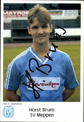 Autogrammkarte Fußballer Horst Bruns, SV Meppen, Autogramm