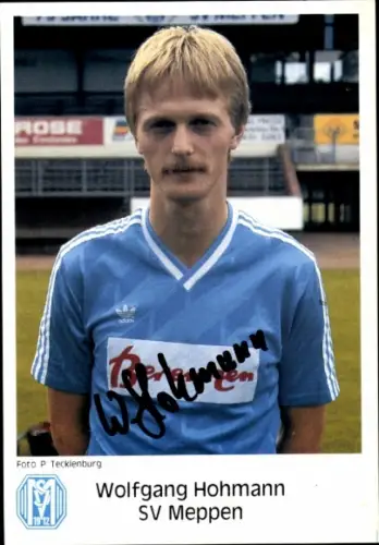 Autogrammkarte Fußballer Wolfgang Hohmann, SV Meppen, Autogramm