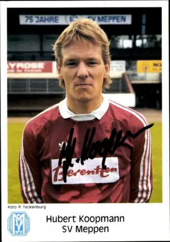Autogrammkarte Fußballer Hubert Koopmann, SV Meppen, Autogramm