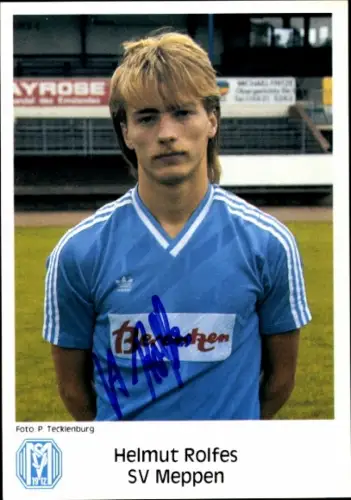 Autogrammkarte Fußballer Helmut Rolfes, SV Meppen, Autogramm