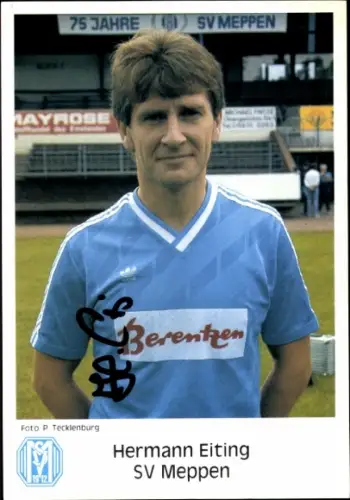 Autogrammkarte Fußballer Hermann Eiting, SV Meppen, Autogramm