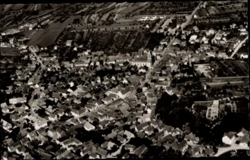 Ak Renchen am Schwarzwald, Luftaufnahme von  Schwarzwald, viele Dächer, Straßen, Bäume