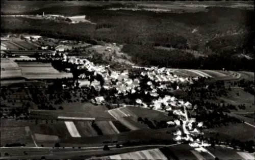 Ak Börtlingen in Württemberg, Luftaufnahme von  ländliche Umgebung, Felder, Häuser