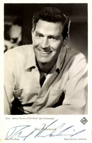 Ak Schauspieler Paul Hubschmid, Portrait, Autogramm