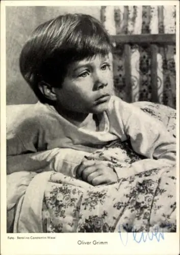 Autogrammkarte Schauspieler Oliver Grimm, Portrait, Autogramm
