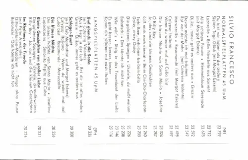 Ak Sänger Silvio Francesco, Portrait, Autogramm