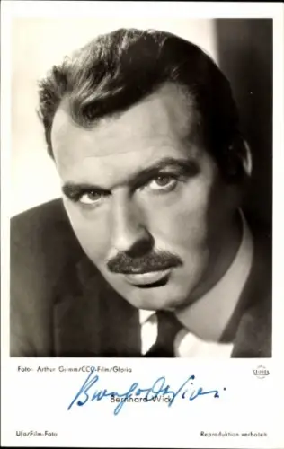 Ak Schauspieler Bernhard Wick, Portrait, Autogramm
