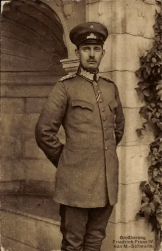 Ak Großherzog Friedrich Franz IV von Mecklenburg Schwerin, Uniform