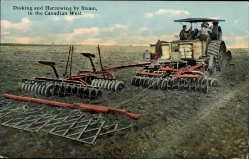 PC Disking and Harrowing by Steam, in the Canadian West