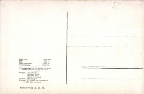 Ak Dampfer Amerika, HAPAG