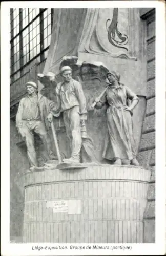 Ak Liége, Weltausstellung 1905, Groupe de Mineurs
