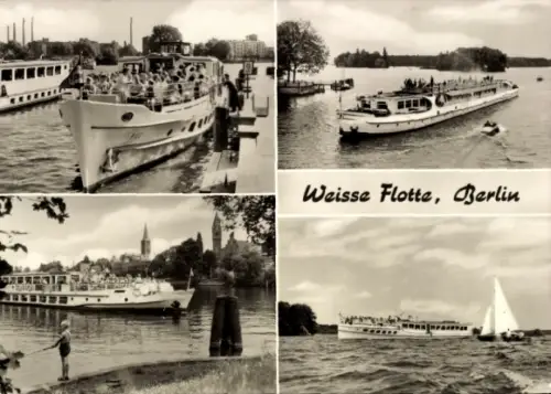 Ak Weiße Flotte Berlin, Fahrgastschiffe auf der Spree, Köpenick, MS Spree
