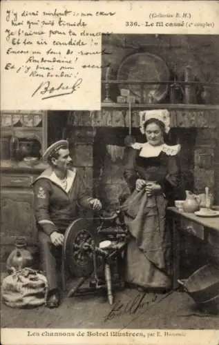 Lied Ak Les chansons de Botrel illustrees, Le fil cassé