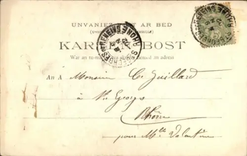 Lied Ak Les chansons de Botrel illustrees, Le fil cassé