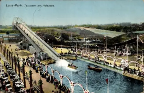 Ak Berlin Wilmersdorf Halensee, Lunapark, Terrassen