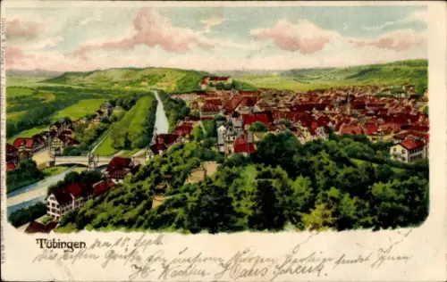 Litho Tübingen am Neckar, Gesamtansicht
