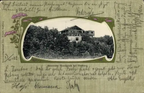 Jugendstil Passepartout Ak Hamburg Harburg Hausbruch, Sennhütte