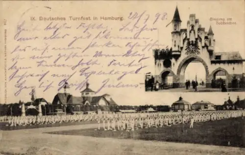 Ak Hamburg, IX. Deutsches Turnfest, Tor