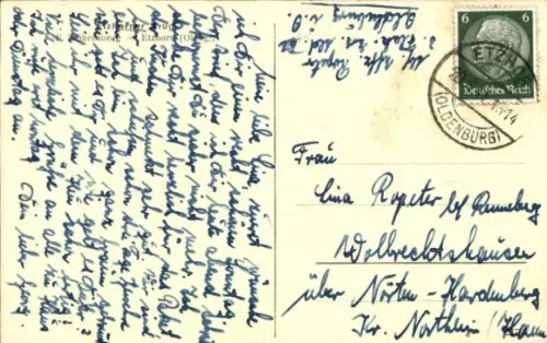 Ak Etzhorn Oldenburg in Oldenburg, Garten, Sonnenschirme